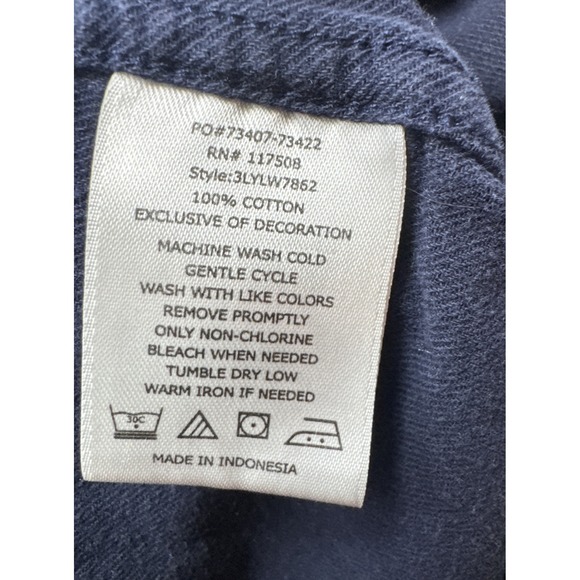 Levi Strauss Co Mens‎ Navy Blue Hooded Button Up Shirt Jacket Size L - Picture 3 of 4